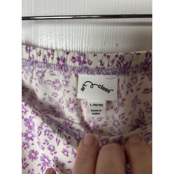 Art Class - Girls' Purple Tiered Floral Skirt 10/12 - Picture 2 of 5